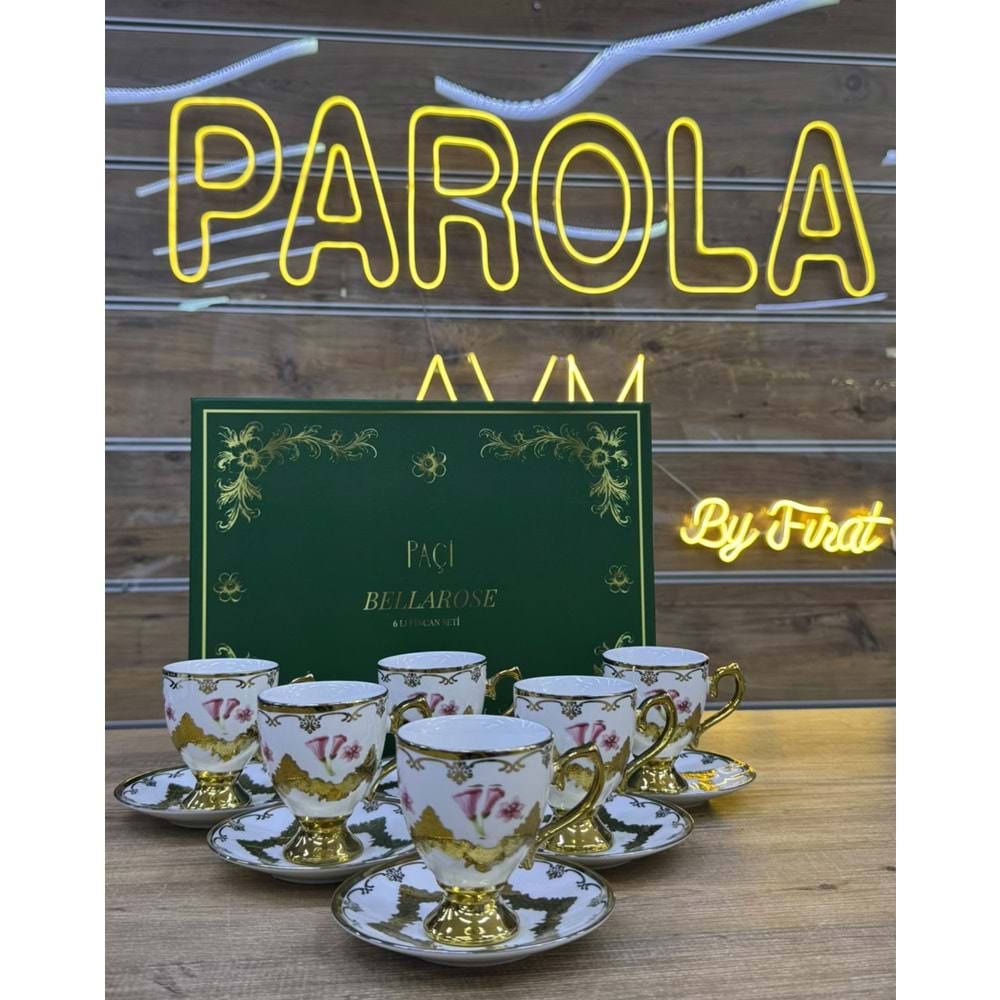 PAÇİ-BELLAROSE 6LI KAHVE FİNCANI 102269