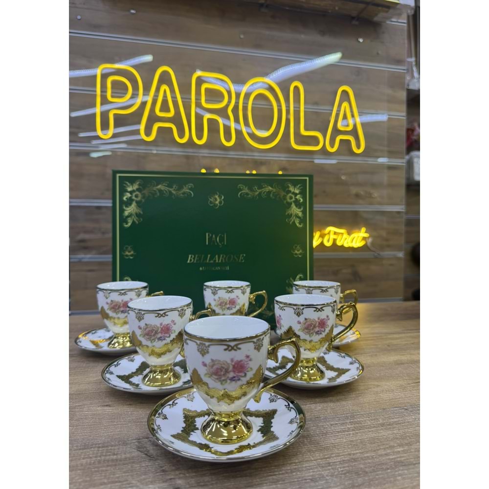 PAÇİ-BELLAROSE 6LI KAHVE FİNCANI 102273