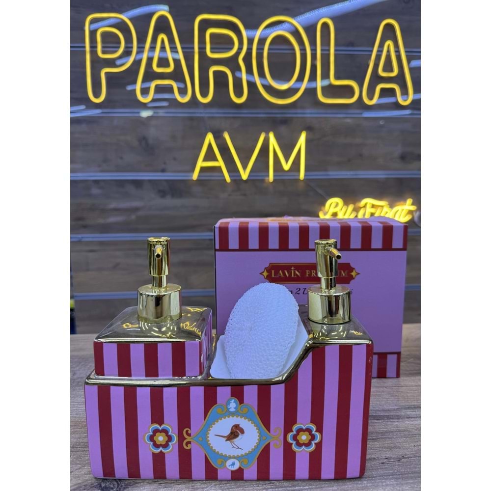 LVN LOVE BİRD PEMBE PORSELEN 2 Lİ