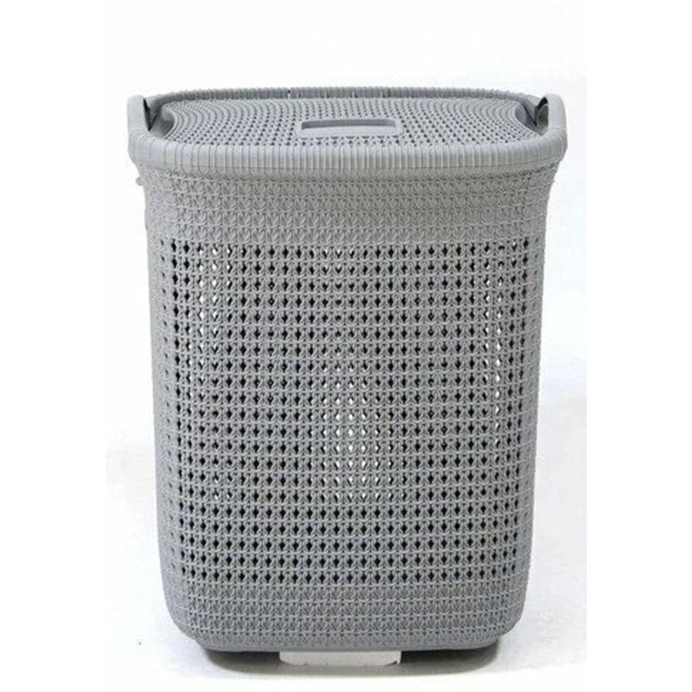 RİO ÖRGÜ DESENLİ KİRLİ ÇAMAŞIR SEPETİ 65 LT