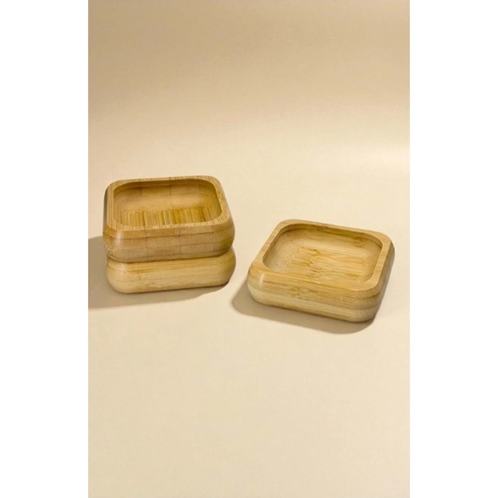 KARE 3 LÜ BAMBU ÇEREZLİK*80