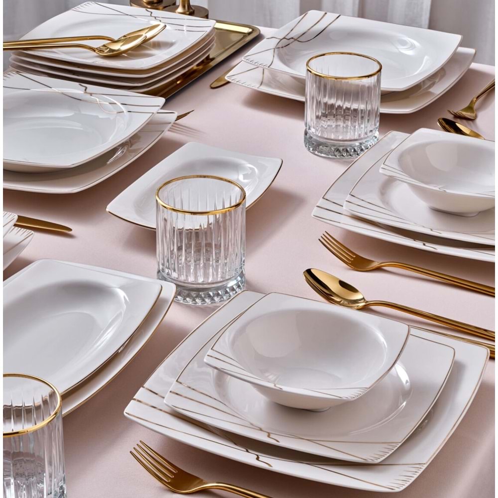 Caroline 54 Parça 12 Kişilik Yemek Takımı 6729