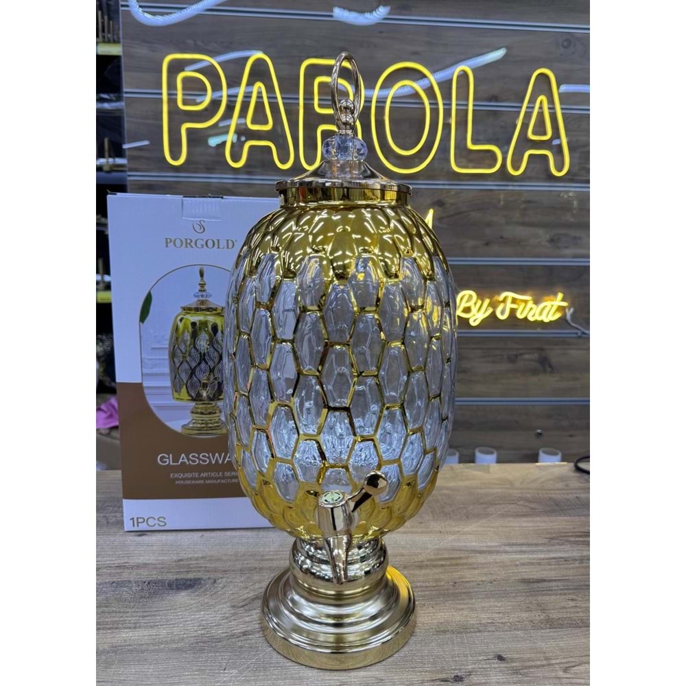 PORGOLD GOLD CAM ŞERBETLİK PETEK DESEN