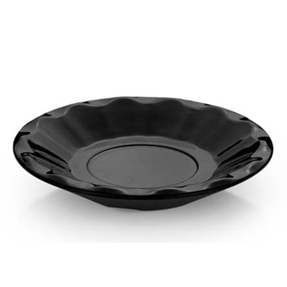 OZG PORELİN KAHVECİ ÇAY TABAĞI SİYAH