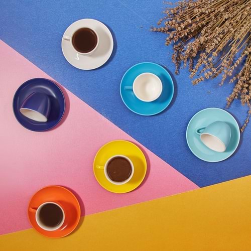 KARACA 80 ML ESPRESSO FİNCAN KARIŞIK 6LI TK