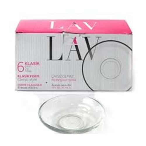 LAV SADE ÇAY TABAĞI 6 LI