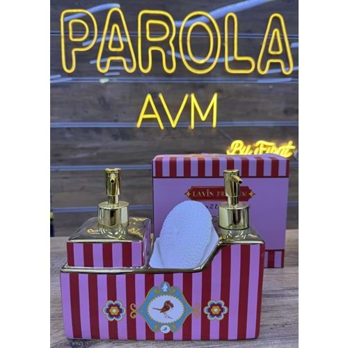 LVN LOVE BİRD PEMBE PORSELEN 2 Lİ