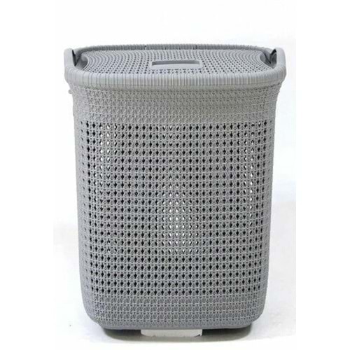 RİO ÖRGÜ DESENLİ KİRLİ ÇAMAŞIR SEPETİ 65 LT