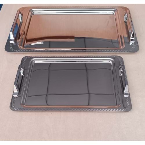 ÖZ FIRAT ELA 2 Lİ ÇAY TEPSİ SETİ DESENLİ