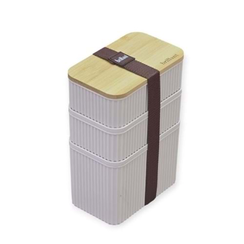 URVE 3509 ZEBRA BAMBU KAPAKLI 3LÜ SAKLAMA*24*