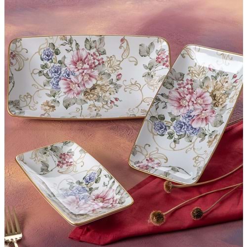 ROSA 3 LÜ KAYIK TABAK