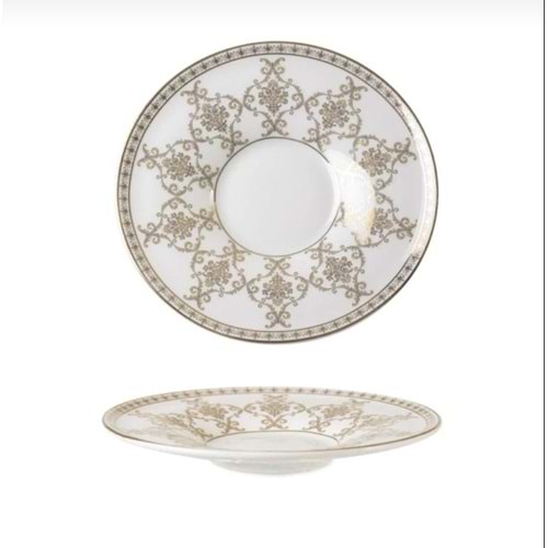 İPEK PORSELEN ÇAY TABAK DEKORLU