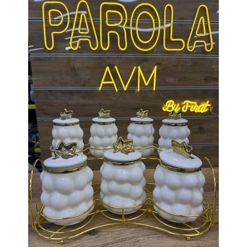 LVN 15 PRC ÜZÜM PORSELEN STANDLI BAHARATSETİ