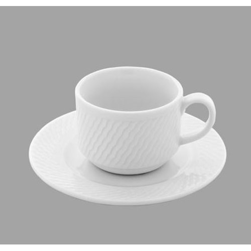 GÜRAL PANAMA ÇAY FİNCANI TABAKLI 180 CC