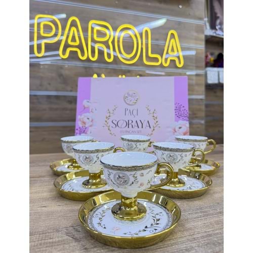 PAÇİ-SORAYA 6LI KAHVE FİNCANI