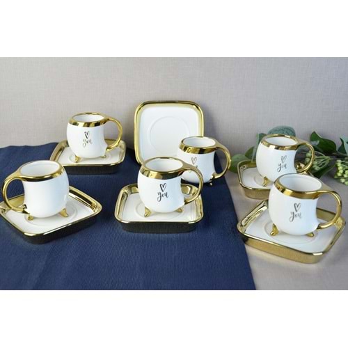 PAÇİ-LUCİA BEYAZYALDIZLI KAHVE FİNCANI