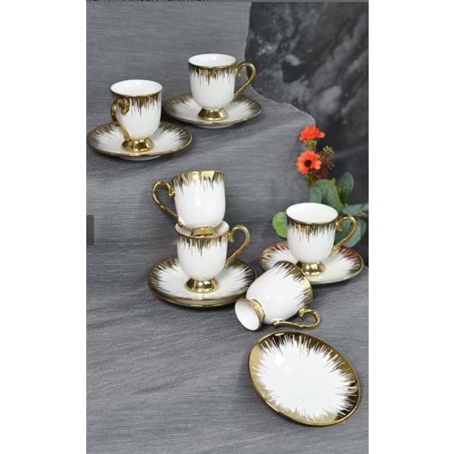 PAÇİ-AİSA AYAKLI YALDIZLI KAHVE FİNCANI