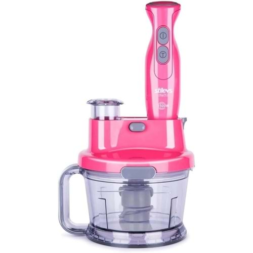 STİLEVS MAGO PRO EL BLENDER SETİ -PEMBE&GRİ