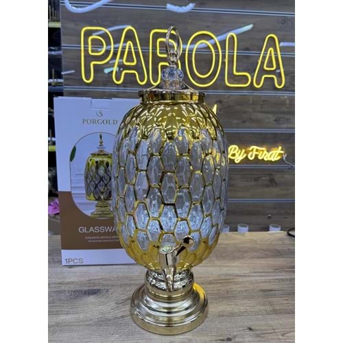 PORGOLD GOLD CAM ŞERBETLİK PETEK DESEN