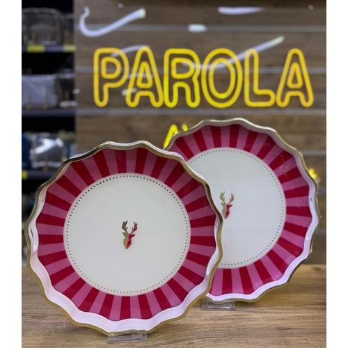 DUKA 2 Lİ TEPSİ YUVARLAK PEMBE