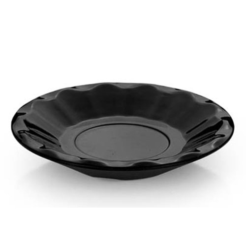 OZG PORELİN KAHVECİ ÇAY TABAĞI SİYAH