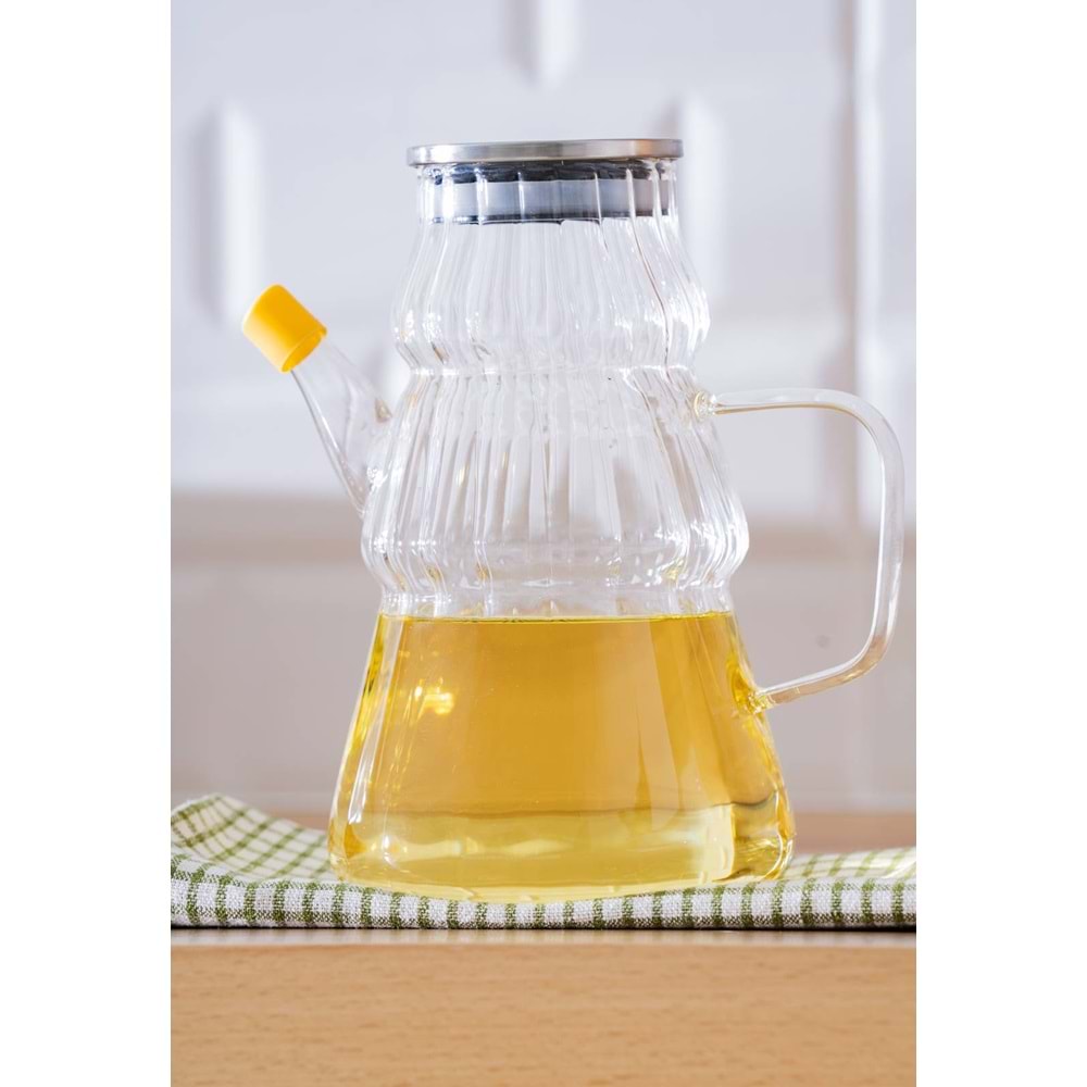 METAL KAPAKLI CAM YAĞDANLIK 1000 ML