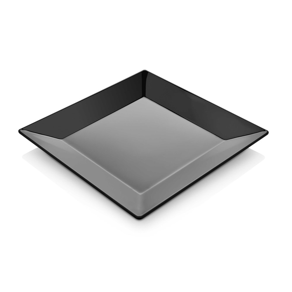(405) MİMOZA KARE SERVİS 22X22 CM SİYAH