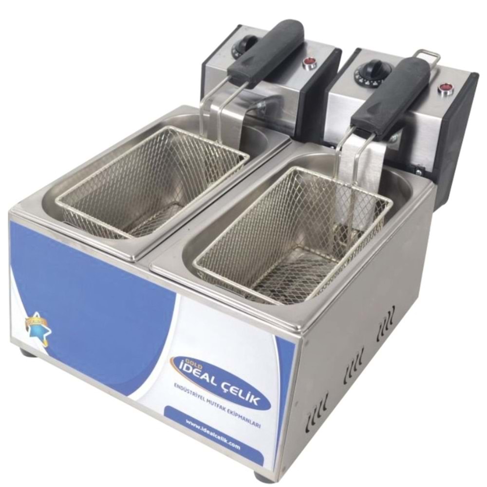 ELEKTİRİKLİ FRİTÖZ 3+3 LİTRE