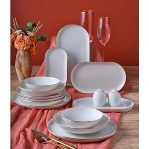 Bilbao 54 Parça 12 Kişilik Yemek Takımı Altın Yaldız 20