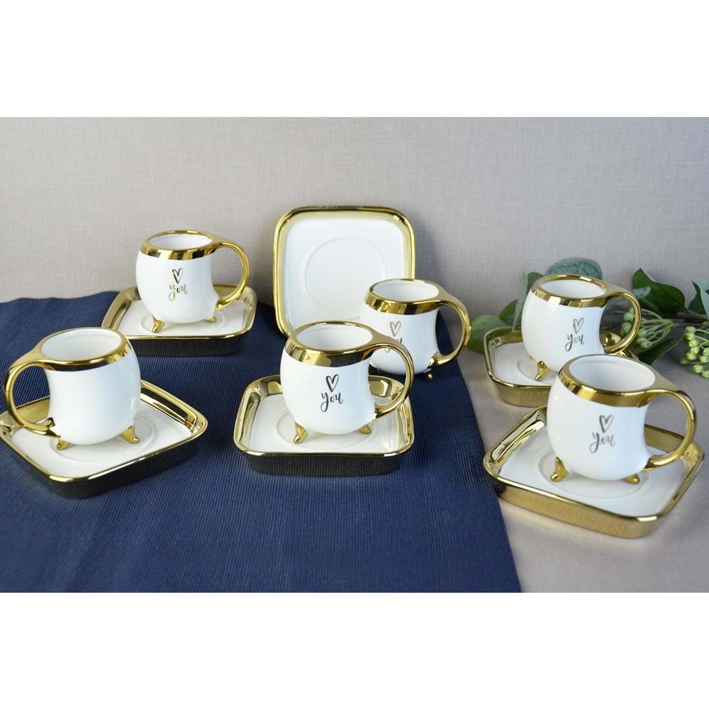 PAÇİ-LUCİA BEYAZYALDIZLI KAHVE FİNCANI