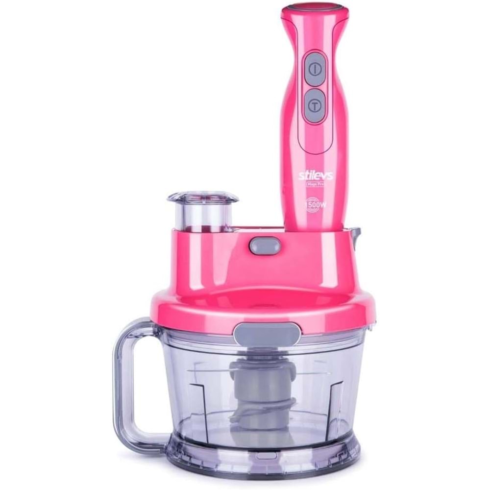 STİLEVS MAGO PRO EL BLENDER SETİ -PEMBE&GRİ