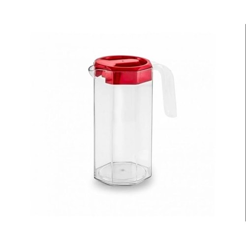 KÖŞEM SÜRAHİ POLİKARBON KIRMIZI KAPAK