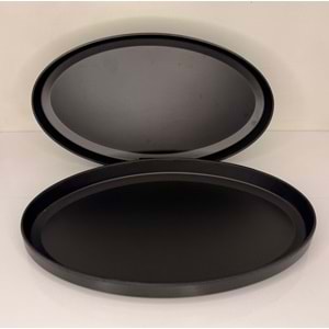 PORELİN GRAVİTY SERİSİ OVAL KAYIK (34CM) SİYAH