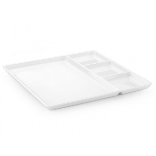 PORELİN DÖRT GÖZLÜ KARE TABİLDOT 30 CM BEYAZ